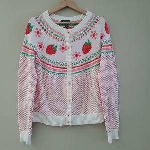 ModCloth Strawberry Cardigan